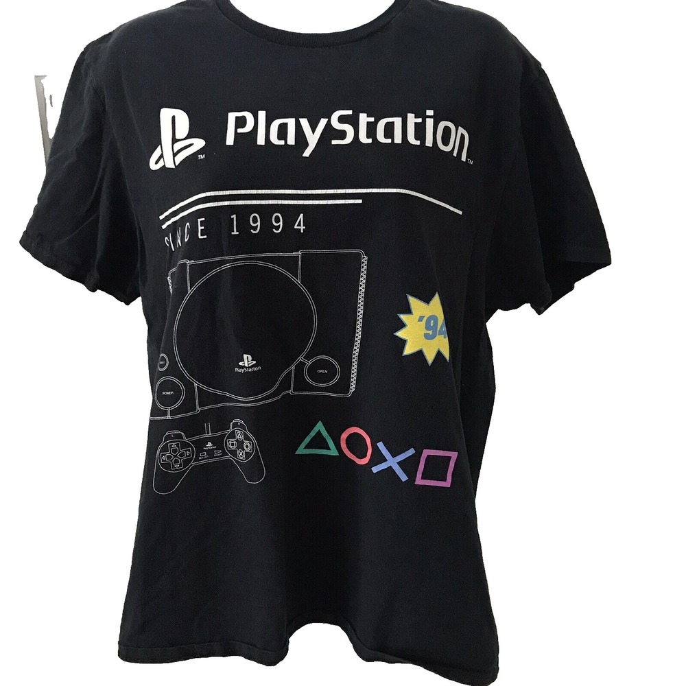 PlayStation Men's Graphic T-Shirt ‎ L Black